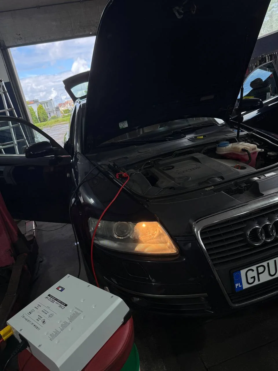 Audi A6 C6 2.0 TDI po Stage 1 chiptuningu z wynikami pomiaru Dragy